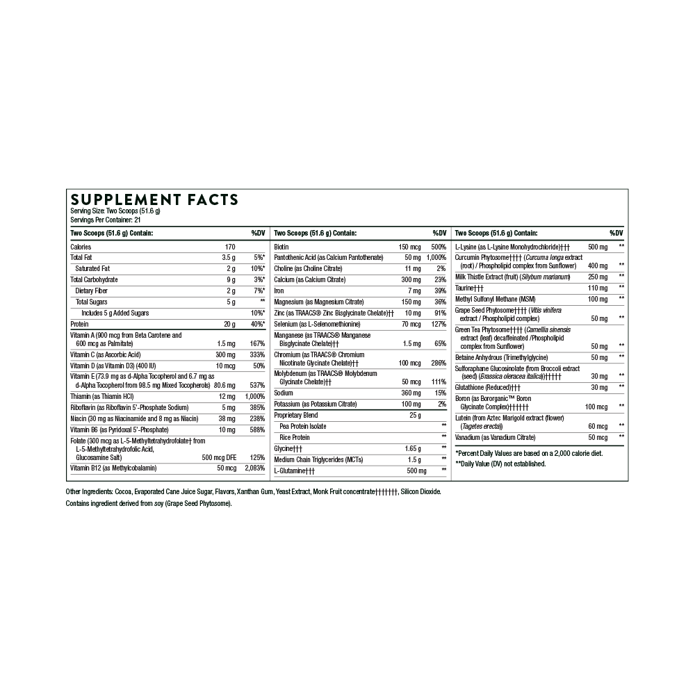 Thorne MediClear-SGS Chocolate Flavored